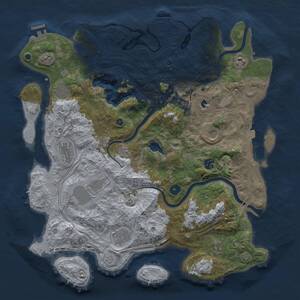 Thumbnail Rust Map: Procedural Map, Size: 4250, Seed: 443901107, 15 Monuments