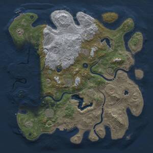 Thumbnail Rust Map: Procedural Map, Size: 4250, Seed: 2077544259, 14 Monuments