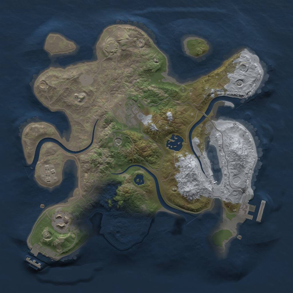 Rust Map: Procedural Map, Size: 2700, Seed: 287123, 9 Monuments