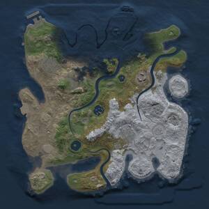 Thumbnail Rust Map: Procedural Map, Size: 3100, Seed: 10, 12 Monuments