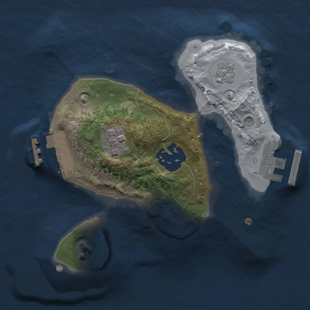 Rust Map: Procedural Map, Size: 1750, Seed: 154998077, 6 Monuments