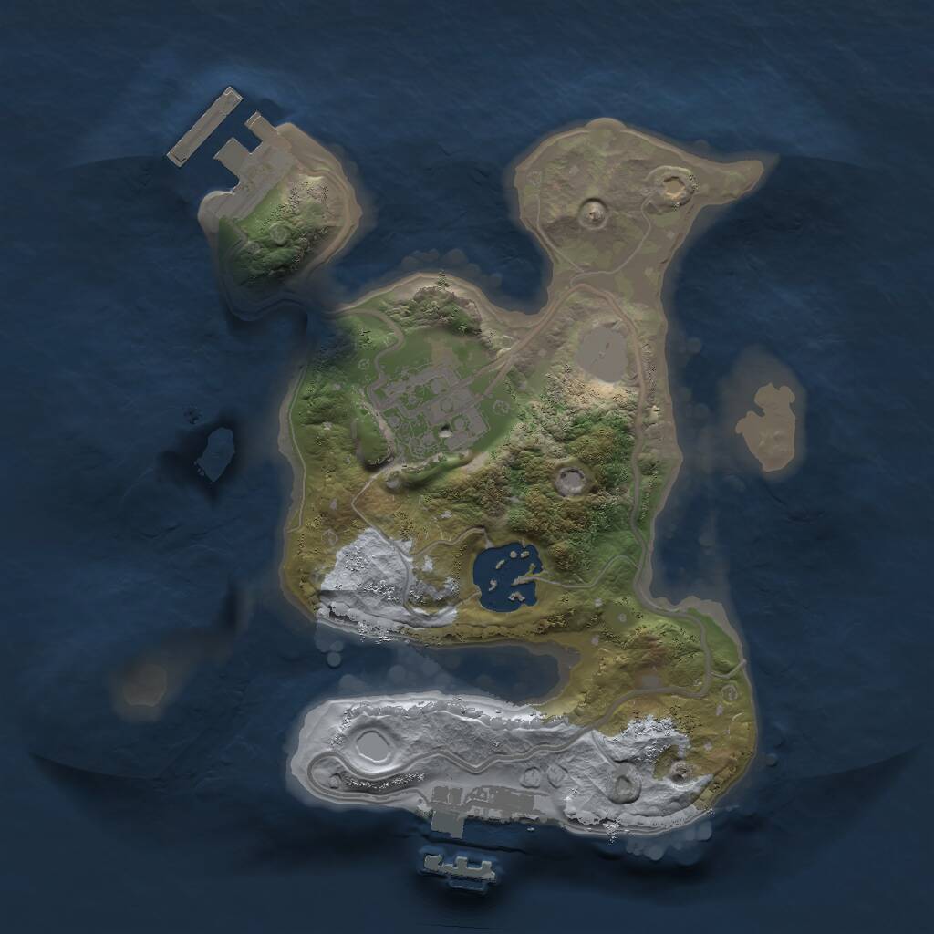 Rust Map: Procedural Map, Size: 2000, Seed: 1951339078, 5 Monuments