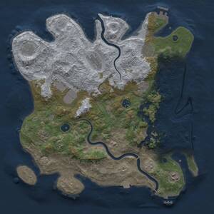 Thumbnail Rust Map: Procedural Map, Size: 3850, Seed: 1456893184, 16 Monuments
