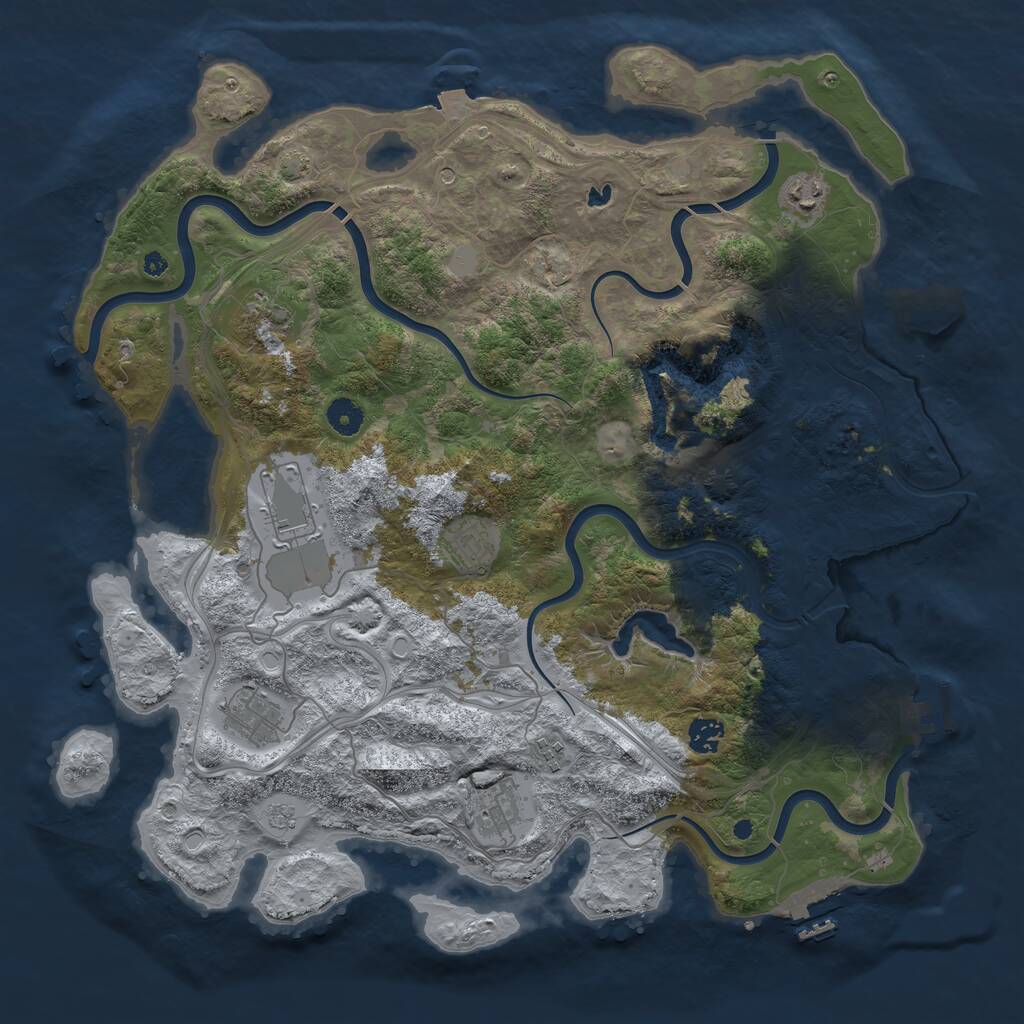 Rust Map: Procedural Map, Size: 4250, Seed: 1318201516, 14 Monuments