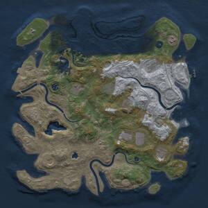 Thumbnail Rust Map: Procedural Map, Size: 4250, Seed: 2053881554, 17 Monuments