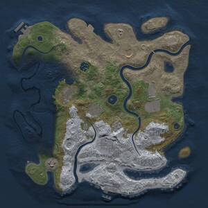 Thumbnail Rust Map: Procedural Map, Size: 3500, Seed: 171, 14 Monuments