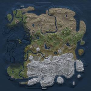 Thumbnail Rust Map: Procedural Map, Size: 4500, Seed: 205193523, 17 Monuments
