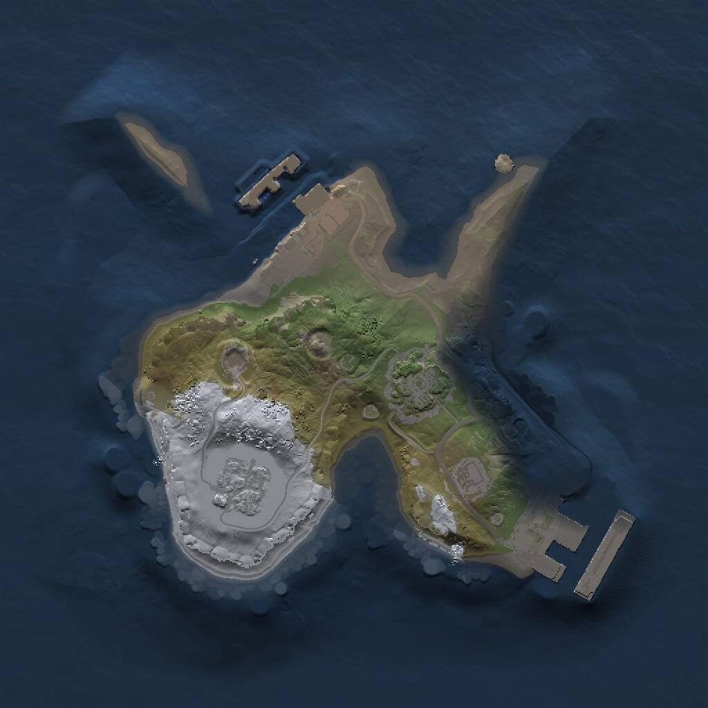 Rust Map: Procedural Map, Size: 1500, Seed: 5123123, 5 Monuments