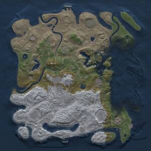 Thumbnail Rust Map: Procedural Map, Size: 4250, Seed: 155002245, 16 Monuments