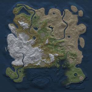 Thumbnail Rust Map: Procedural Map, Size: 4500, Seed: 1583291233, 17 Monuments