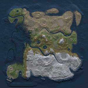 Thumbnail Rust Map: Procedural Map, Size: 3500, Seed: 202410, 14 Monuments