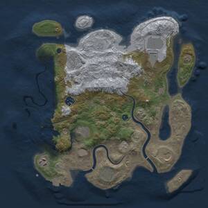 Thumbnail Rust Map: Procedural Map, Size: 3500, Seed: 360844377, 14 Monuments