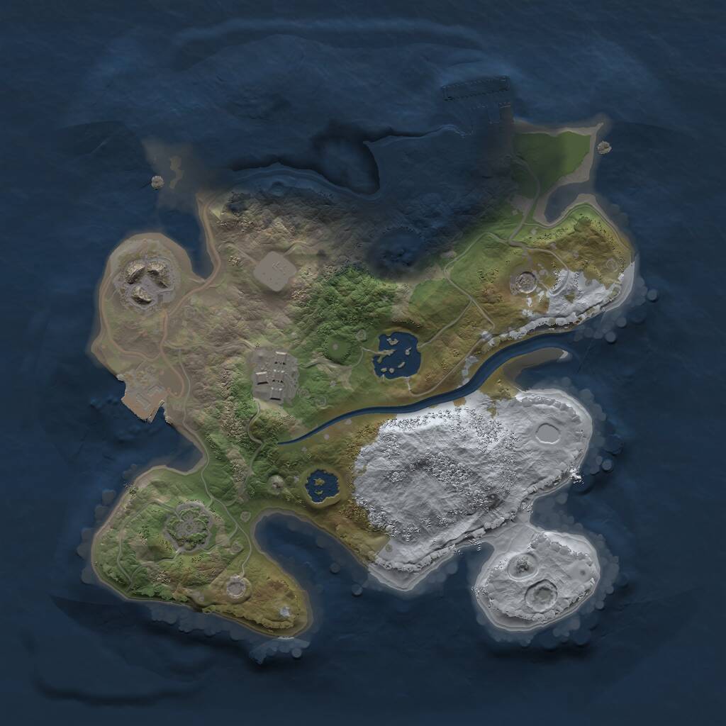 Rust Map: Procedural Map, Size: 2250, Seed: 1818181818, 7 Monuments
