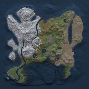 Thumbnail Rust Map: Procedural Map, Size: 3000, Seed: 2025100115, 11 Monuments