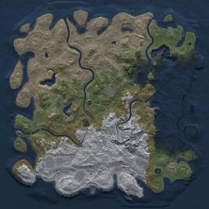 Thumbnail Rust Map: Procedural Map, Size: 5000, Seed: 1538258026, 17 Monuments