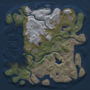 Thumbnail Rust Map: Procedural Map, Size: 4250, Seed: 195951578, 16 Monuments