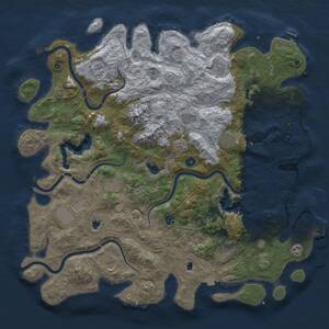 Thumbnail Rust Map: Procedural Map, Size: 5000, Seed: 73936816, 17 Monuments