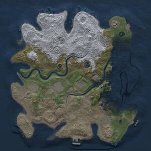 Thumbnail Rust Map: Procedural Map, Size: 3900, Seed: 1068379204, 16 Monuments