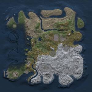 Thumbnail Rust Map: Procedural Map, Size: 3500, Seed: 28681, 15 Monuments