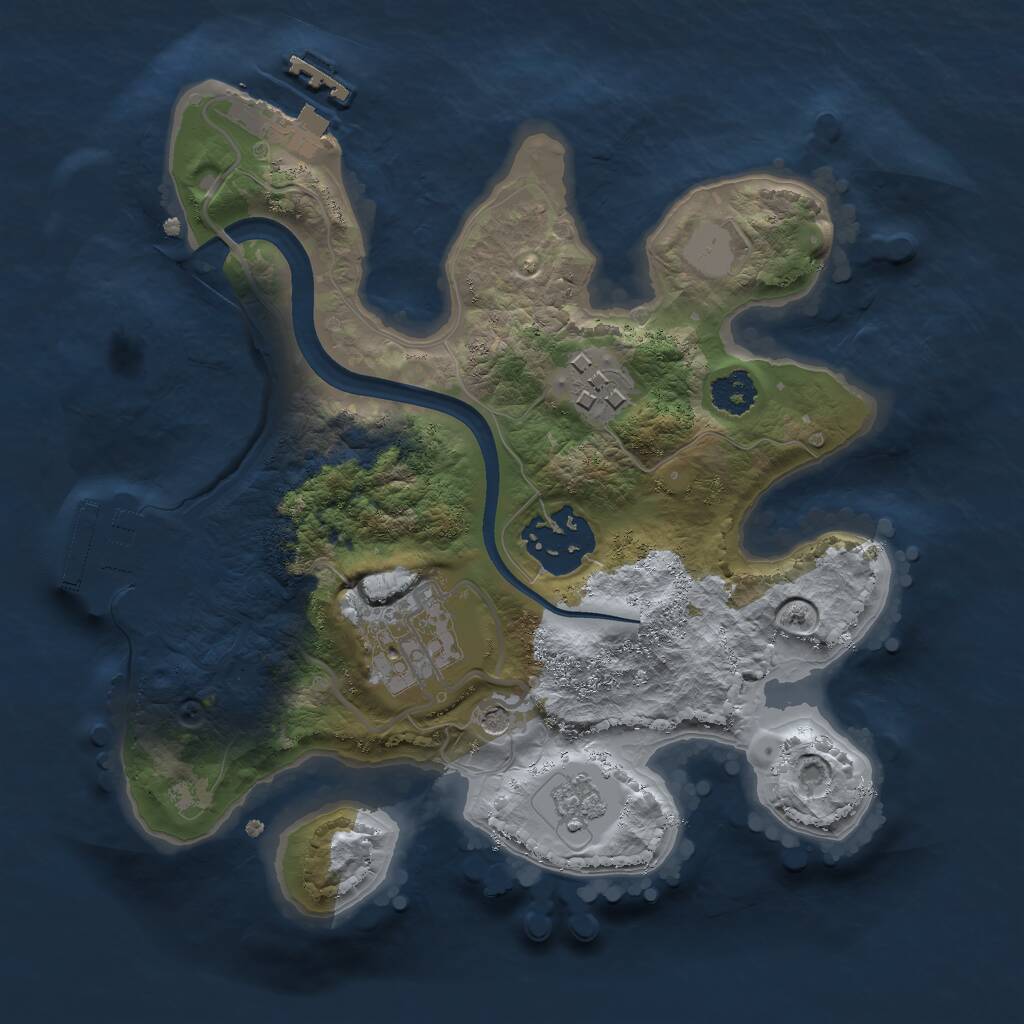Rust Map: Procedural Map, Size: 2318, Seed: 481981, 8 Monuments