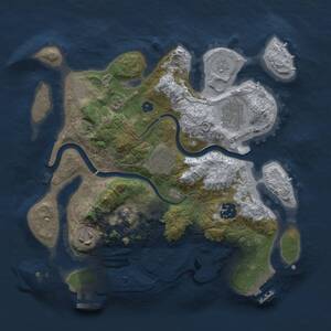 Thumbnail Rust Map: Procedural Map, Size: 3000, Seed: 6346483, 10 Monuments