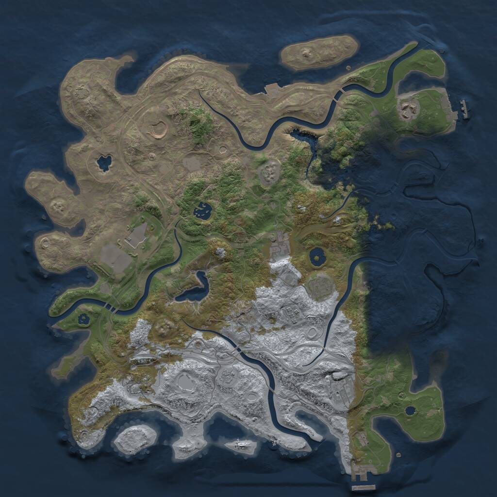 Rust Map: Procedural Map, Size: 4250, Seed: 347615631, 15 Monuments