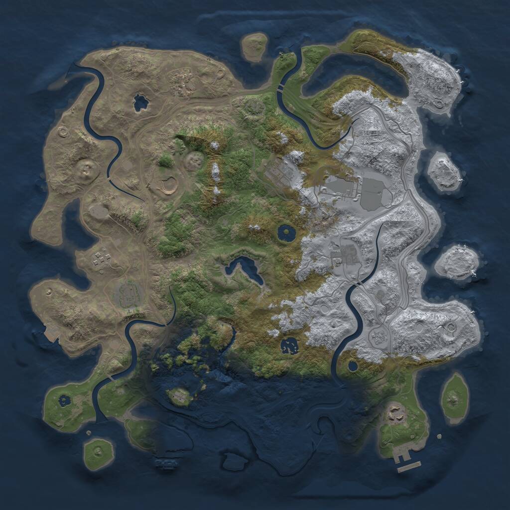 Rust Map: Procedural Map, Size: 4250, Seed: 1748684997, 15 Monuments