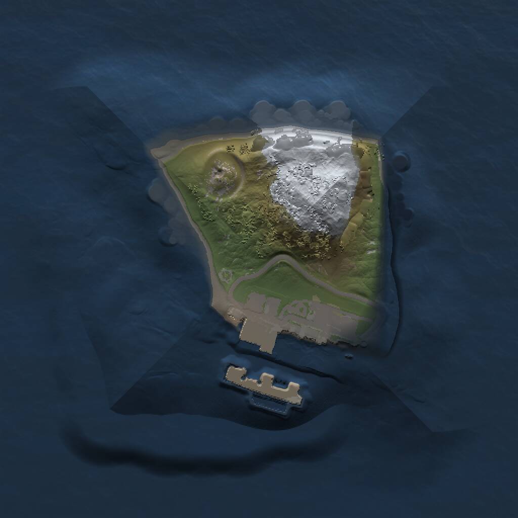 Rust Map: Procedural Map, Size: 1000, Seed: 893893998, 2 Monuments