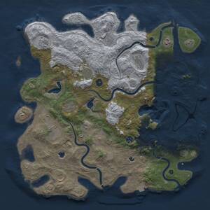 Thumbnail Rust Map: Procedural Map, Size: 4500, Seed: 565914553, 17 Monuments