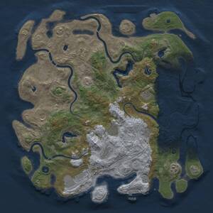 Thumbnail Rust Map: Procedural Map, Size: 4500, Seed: 3345678, 17 Monuments