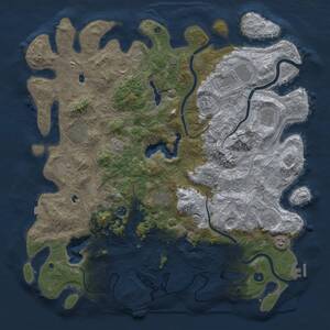Thumbnail Rust Map: Procedural Map, Size: 5000, Seed: 1931974, 17 Monuments