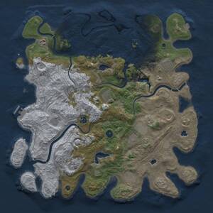 Thumbnail Rust Map: Procedural Map, Size: 4500, Seed: 456431, 16 Monuments