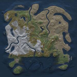 Thumbnail Rust Map: Procedural Map, Size: 4250, Seed: 57270225, 16 Monuments