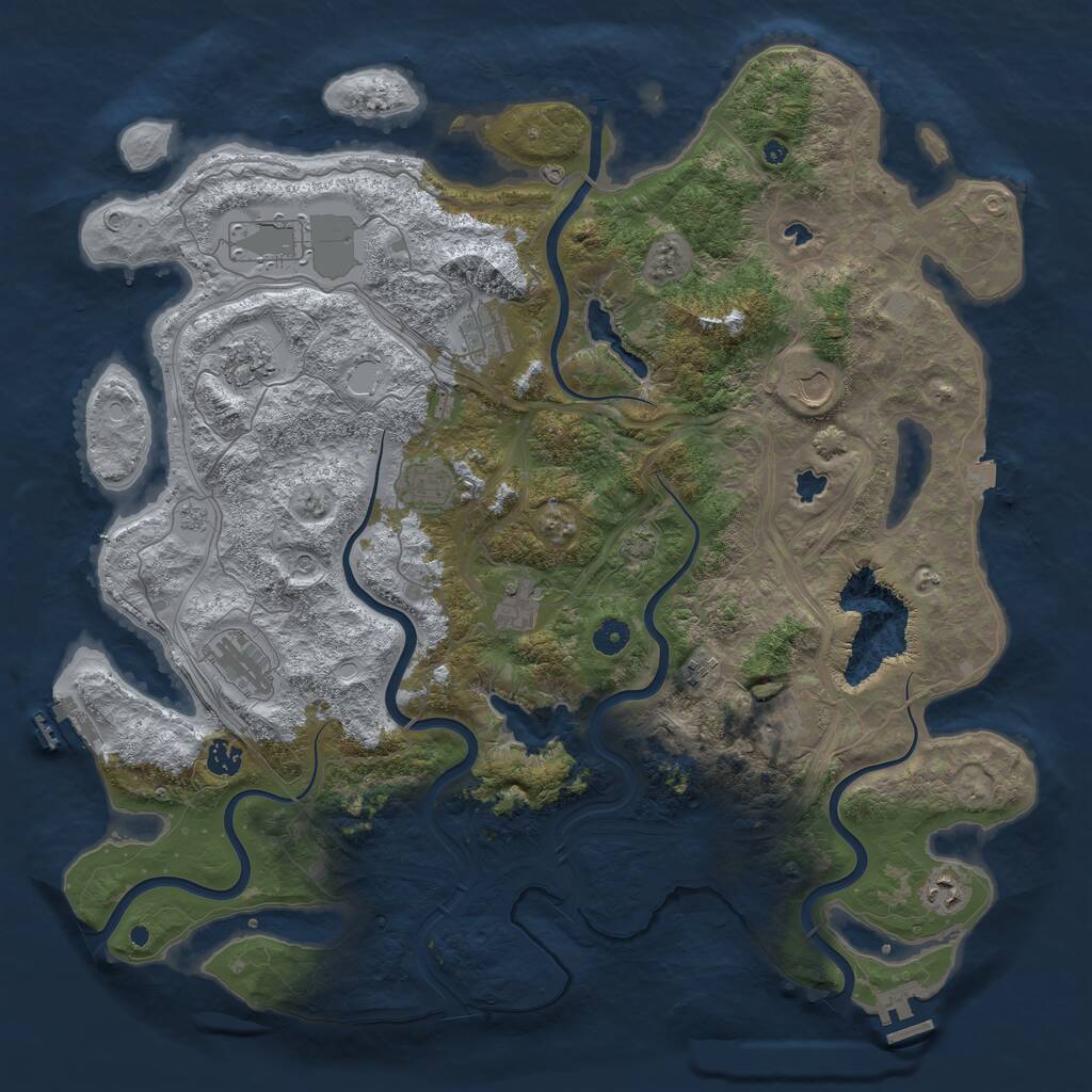 Rust Map: Procedural Map, Size: 4575, Seed: 1377186981, 17 Monuments