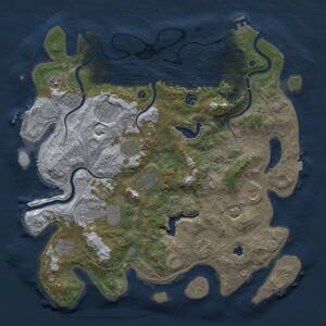 Thumbnail Rust Map: Procedural Map, Size: 4250, Seed: 1538257918, 16 Monuments