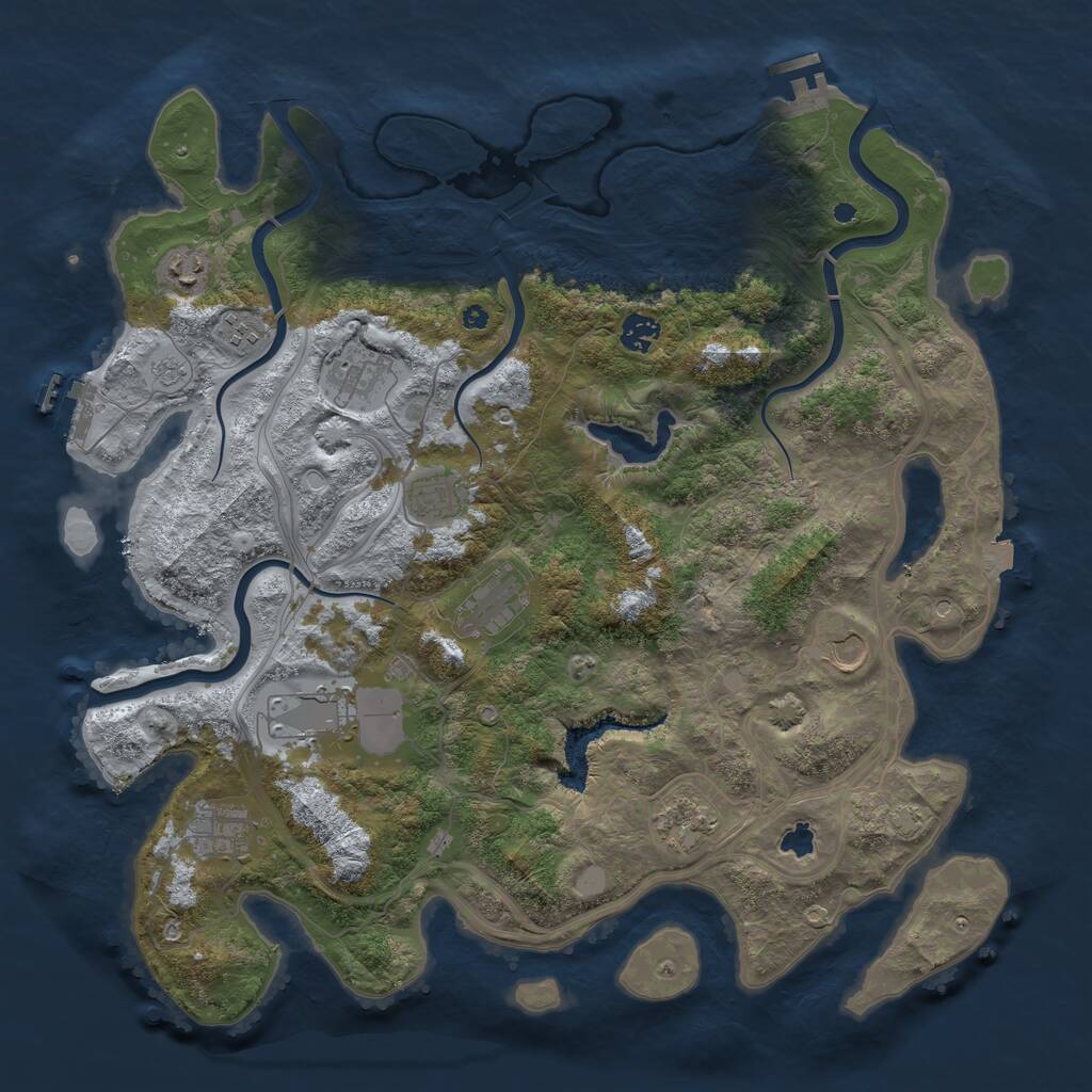 Rust Map: Procedural Map, Size: 4250, Seed: 1538257918, 16 Monuments