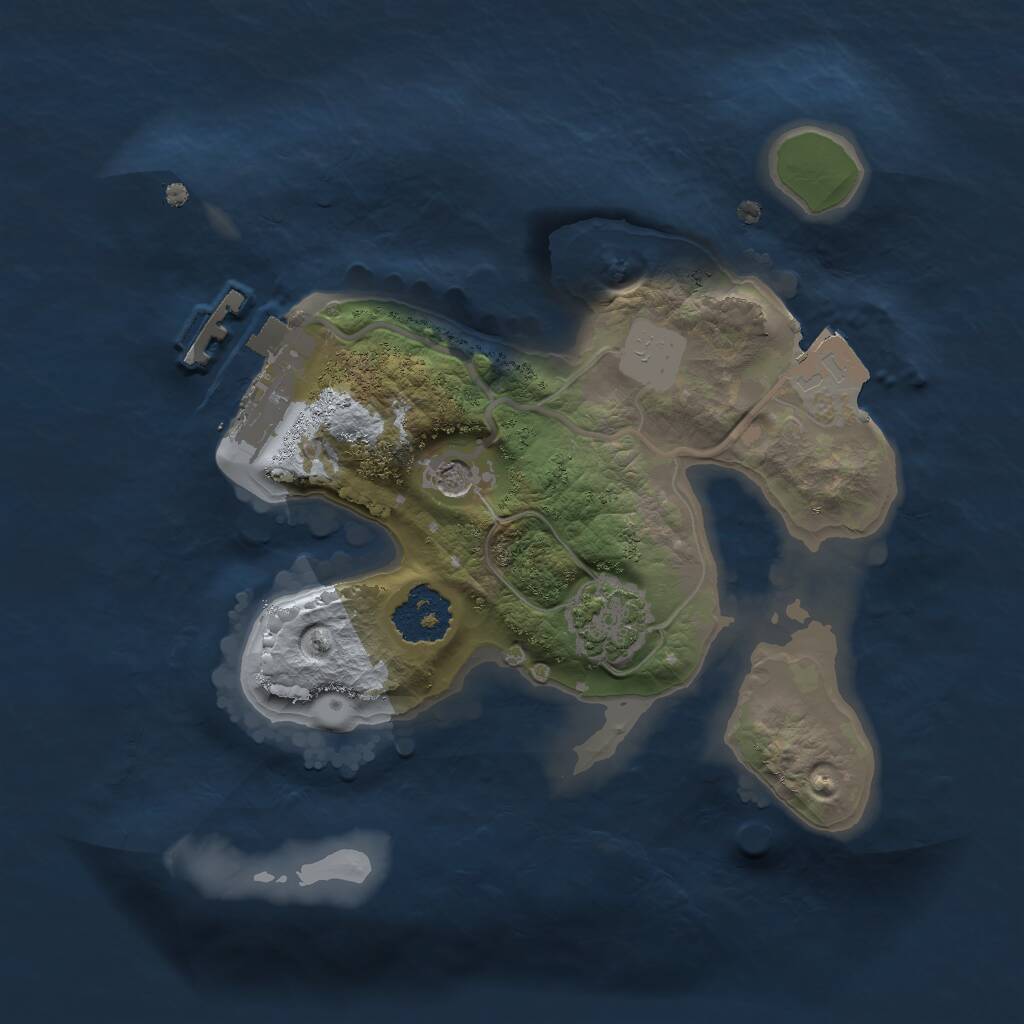 Rust Map: Procedural Map, Size: 1800, Seed: 364, 4 Monuments