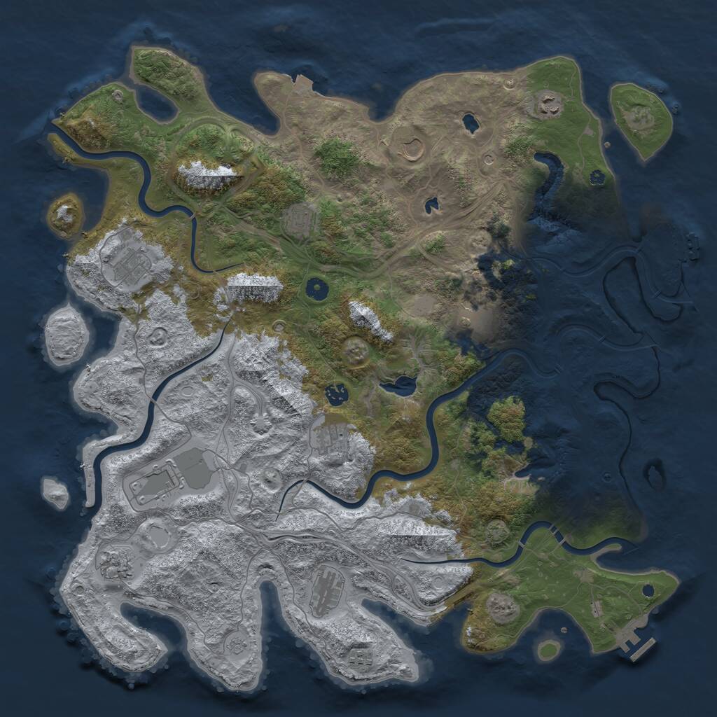 Rust Map: Procedural Map, Size: 4750, Seed: 63427, 17 Monuments