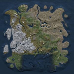 Thumbnail Rust Map: Procedural Map, Size: 4500, Seed: 272177587, 17 Monuments