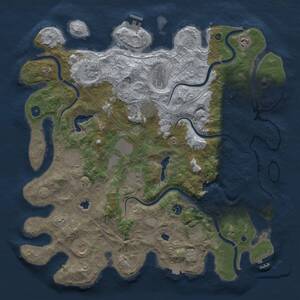 Thumbnail Rust Map: Procedural Map, Size: 4500, Seed: 963187425, 17 Monuments