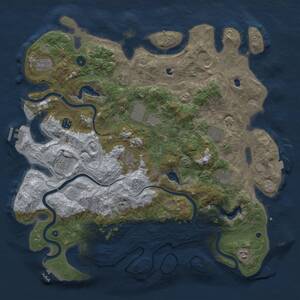 Thumbnail Rust Map: Procedural Map, Size: 4500, Seed: 824740693, 17 Monuments