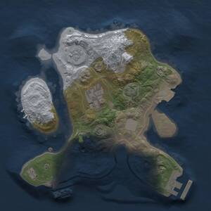 Thumbnail Rust Map: Procedural Map, Size: 2050, Seed: 1976997507, 7 Monuments