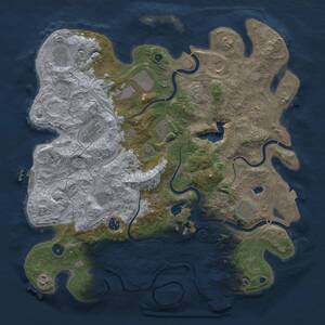 Thumbnail Rust Map: Procedural Map, Size: 4250, Seed: 47553269, 17 Monuments