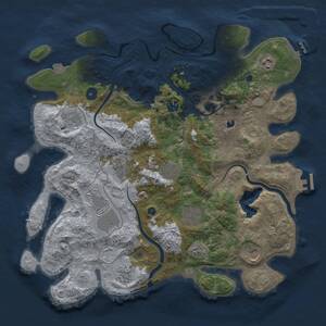 Thumbnail Rust Map: Procedural Map, Size: 4000, Seed: 38753364, 16 Monuments