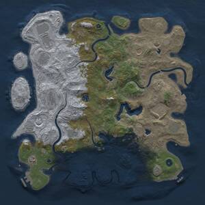Thumbnail Rust Map: Procedural Map, Size: 4500, Seed: 690957914, 17 Monuments