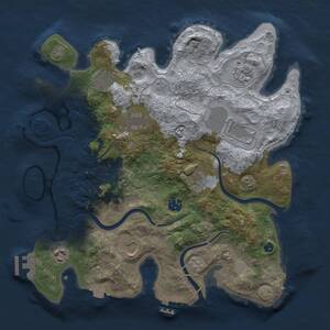 Thumbnail Rust Map: Procedural Map, Size: 3500, Seed: 955361466, 15 Monuments