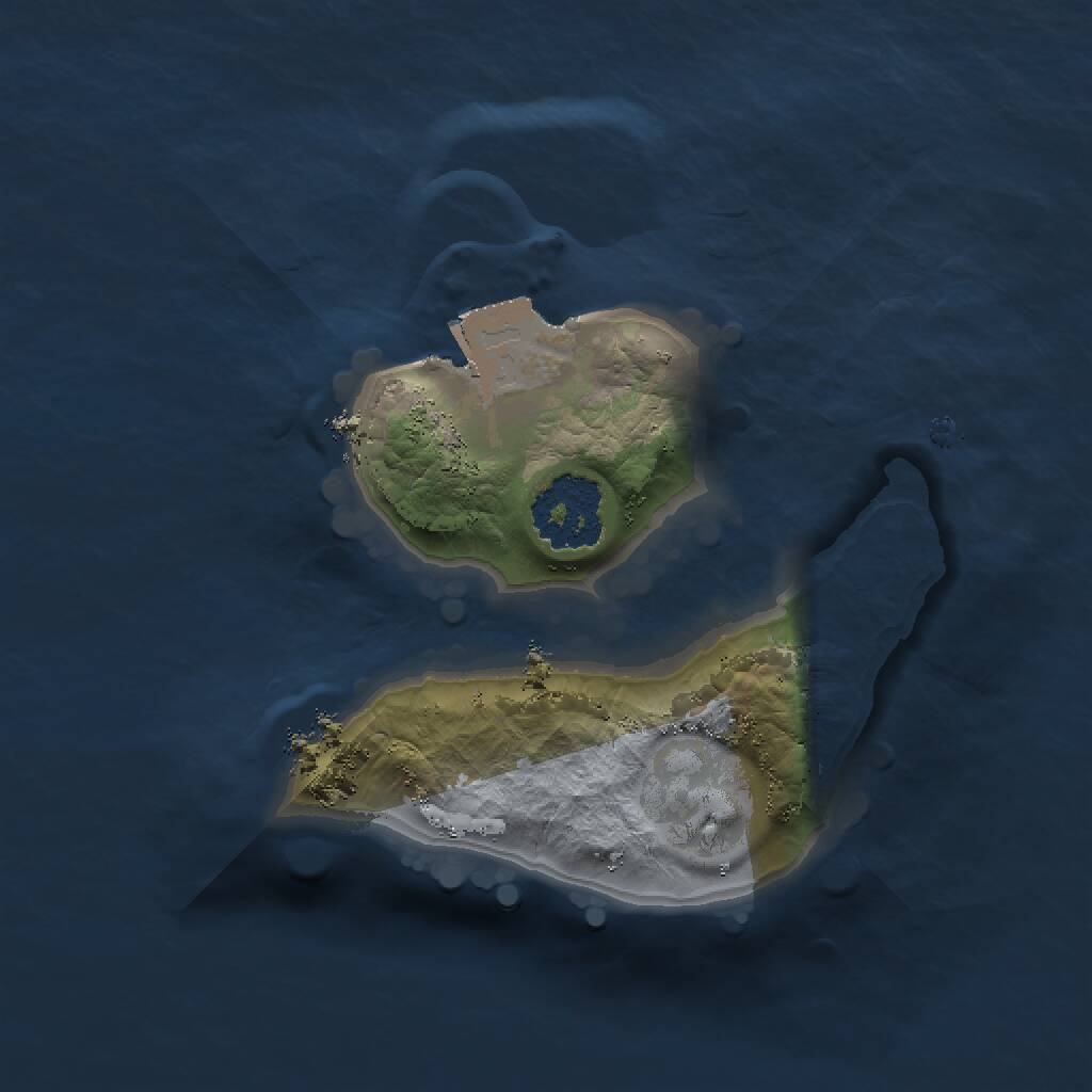 Rust Map: Procedural Map, Size: 1500, Seed: 2064609348, 1 Monuments