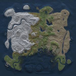 Thumbnail Rust Map: Procedural Map, Size: 4500, Seed: 385955289, 17 Monuments