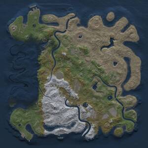 Thumbnail Rust Map: Procedural Map, Size: 4500, Seed: 1205972854, 16 Monuments