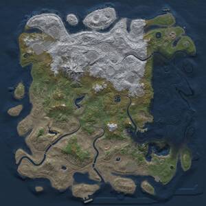 Thumbnail Rust Map: Procedural Map, Size: 5000, Seed: 1788611476, 16 Monuments